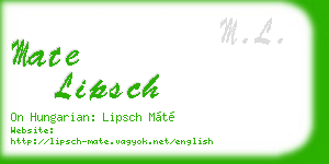 mate lipsch business card